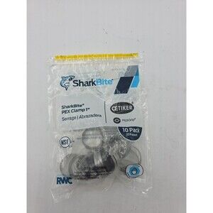 Sharkbite 1 Inch Stainless Steel Pex Clamp Ring 10 Pack For Plumbing Projects
